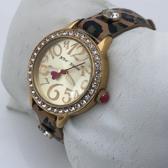 Betsey Johnson Accessories - Betsey Johnson Women Watch Leopard Print Vegan Ban